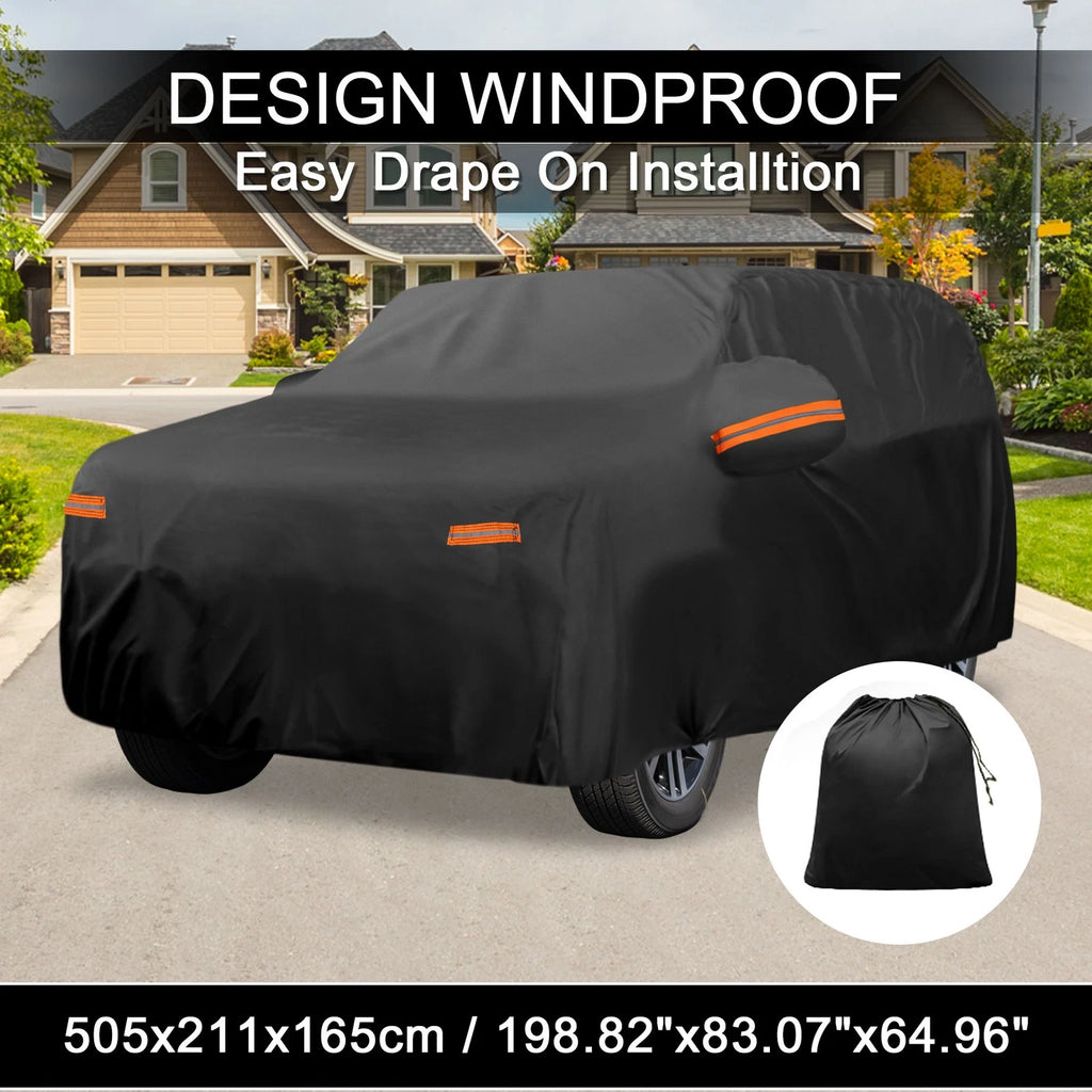 Waterproof 210D-PU Car Cover for Lexus GX (2010–2023) with Driver Door Zipper