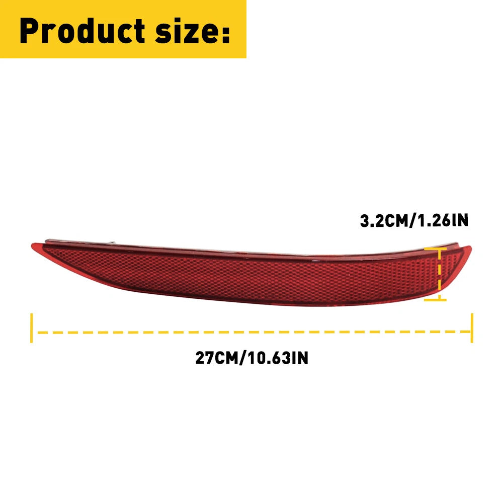 Right Passenger Side Red Rear Bumper Reflector Light for Chevrolet Equinox (2018–2022)