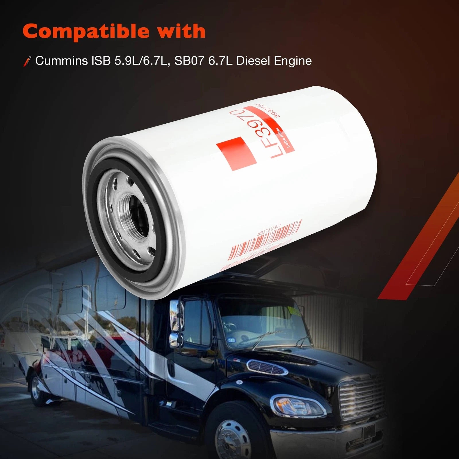 2X Oil Filter for Cummins ISB QSB 5.9 6.7 Diesel