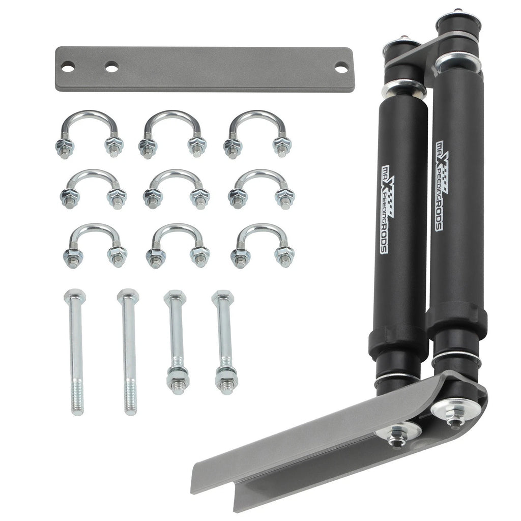 Dual Steering Stabilizer for Ford F-150 F-250 Bronco (1980–1996) w/ Mounting Brackets