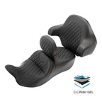 Dual Gel Seat Backrest Pad for Harley Electra Street Glide (2014-2023)