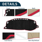Dashboard Cover Mat for Lexus CT 200H (2011–2019) Sun Protector Black Red