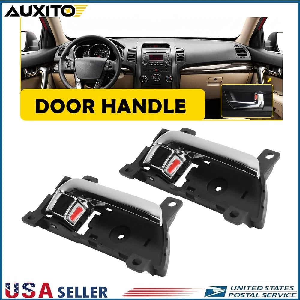 Pair Chrome Interior Door Handles for Kia Sorento (2011–2015)