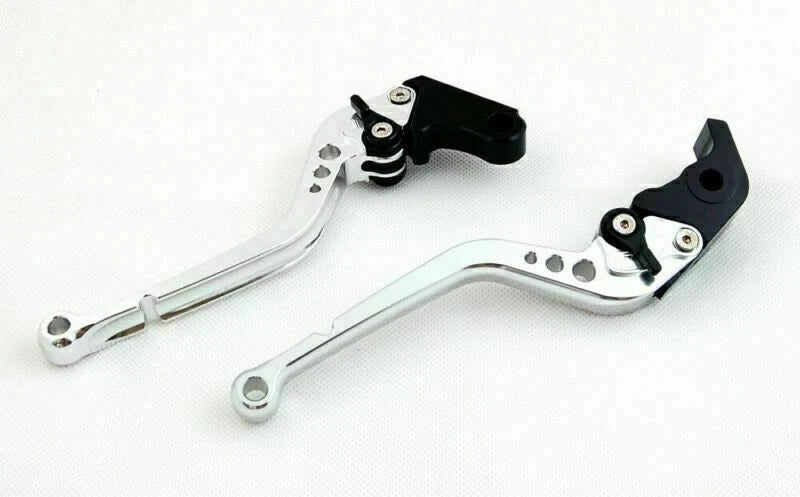 Long Brake Clutch Levers for Kawasaki ZX10R/RR/KRT (2016–2017) Silver T9