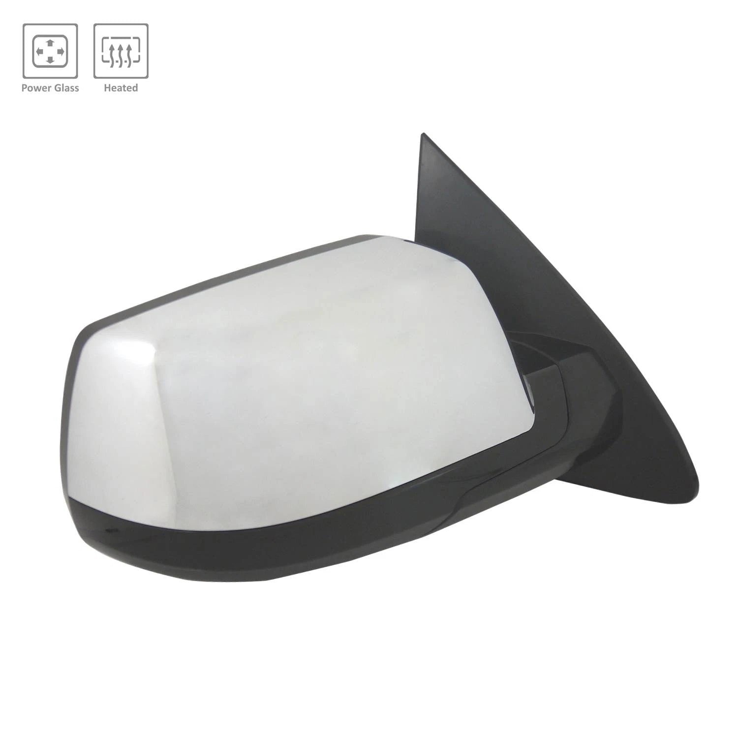 Replacement Chrome Passenger Side Power Door Mirror (See compatibility Chart)