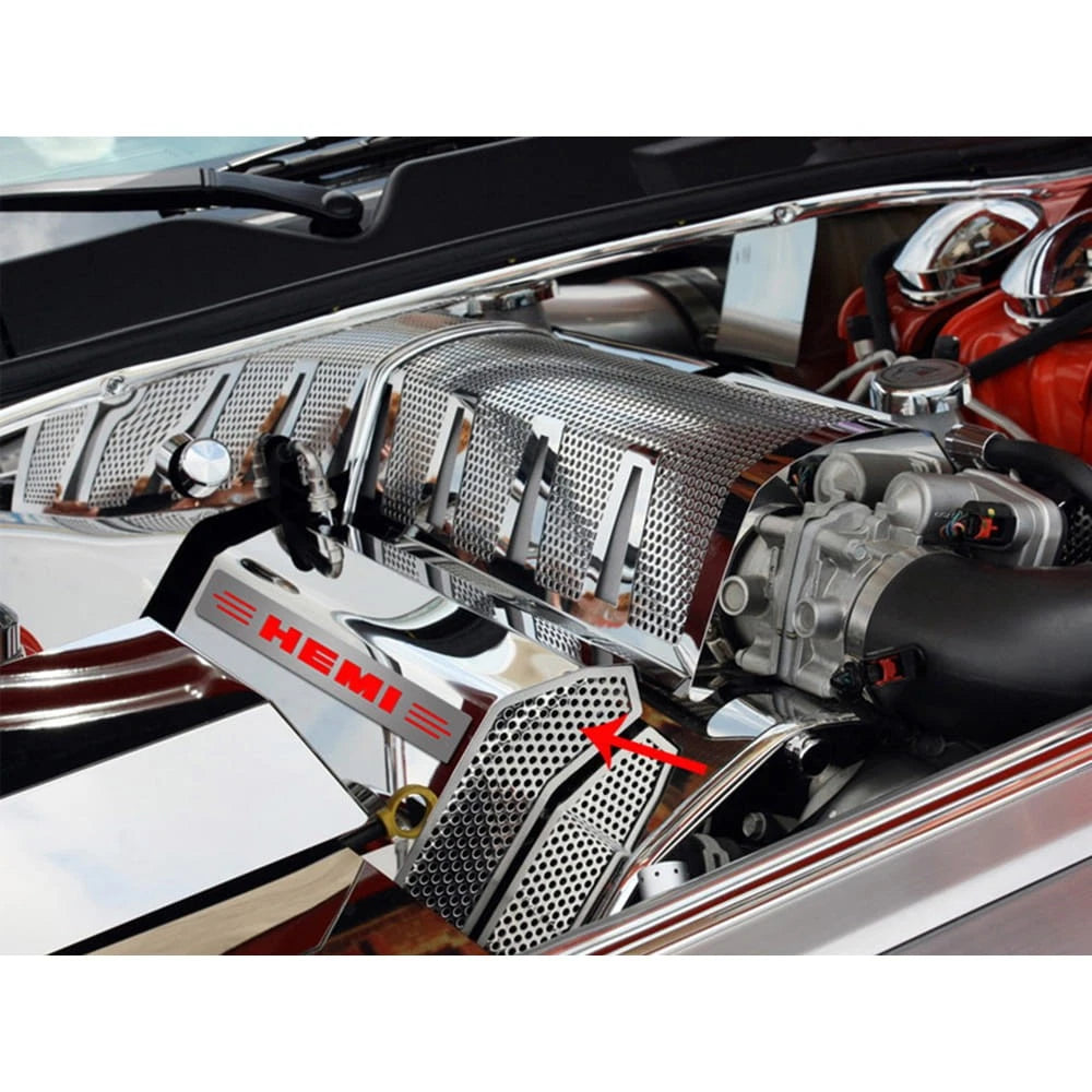 Fuel Rail Covers with Red LED for Dodge Challenger SRT8 (2008–2010)