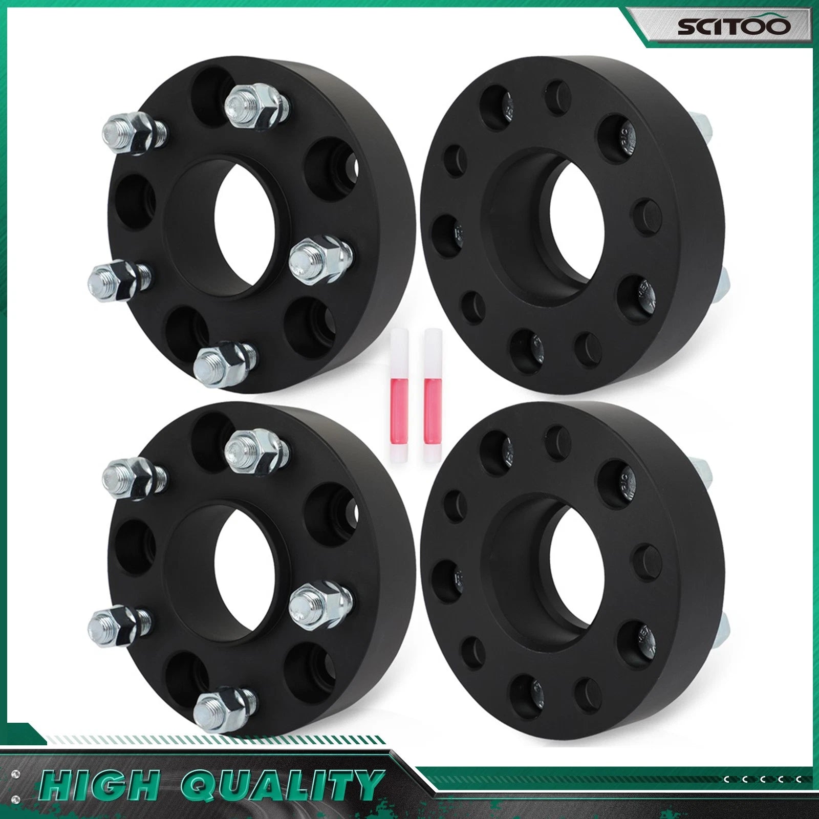 4X 1.5" Hub Centric Wheel Spacers 5x5 14x1.5 for Jeep Grand Cherokee (2011–2024)