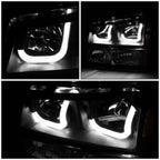 J-Halo LED DRL Headlights w/ Bumper Lamps for Chevy Silverado (2003–2007)