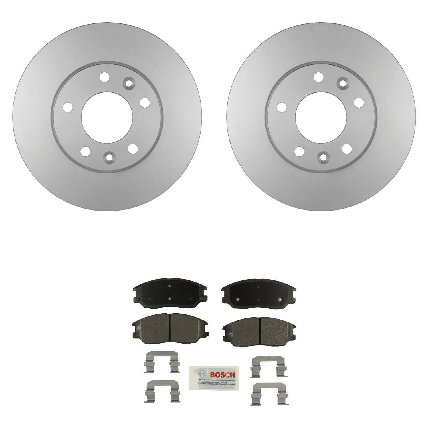 Set of 4 Bosch Front Vented Rotors & Blue Ceramic Brake Pads for Kia Sedona (2015–2020)