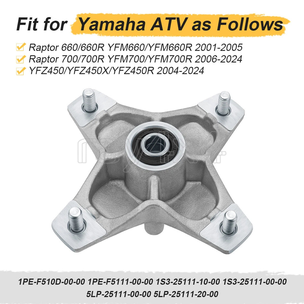 Front Wheel Hub w/Studs Kit for Yamaha Raptor 700 700R YFM700 YFM700R (2006–2024)