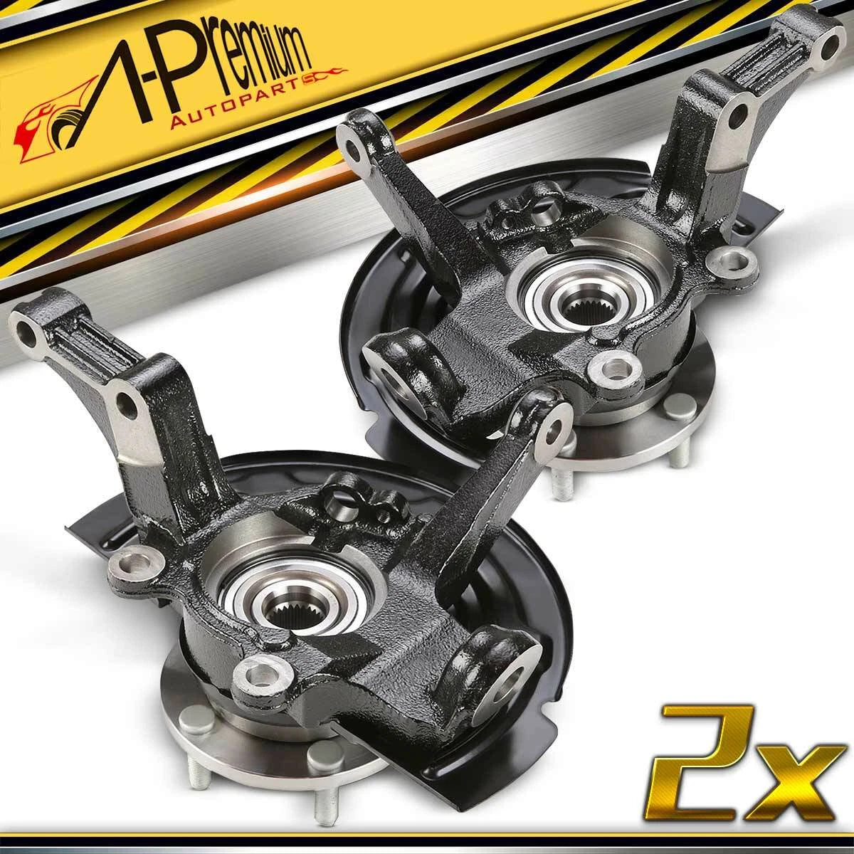 Pair Front Steering Knuckle & Hub Bearing for Nissan Altima (2002–2006)