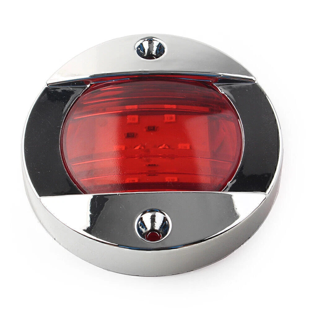 2X ABS Round 12V LED Side Marker Lights for Truck Trailer RV Boat