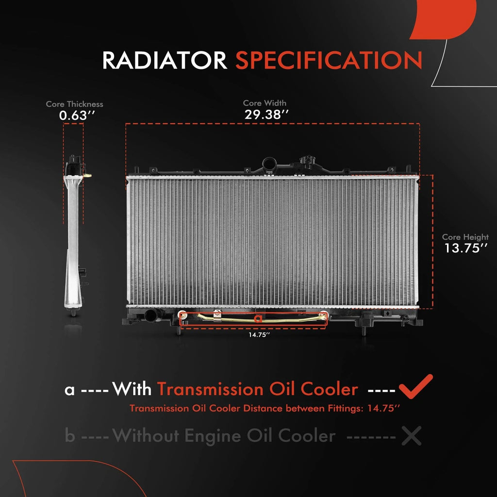 Radiator with Trans Oil Cooler for Mitsubishi Eclipse (2006-2012)
