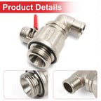 Oil Drain Valve with Removable L-Shape Hose End Combo for