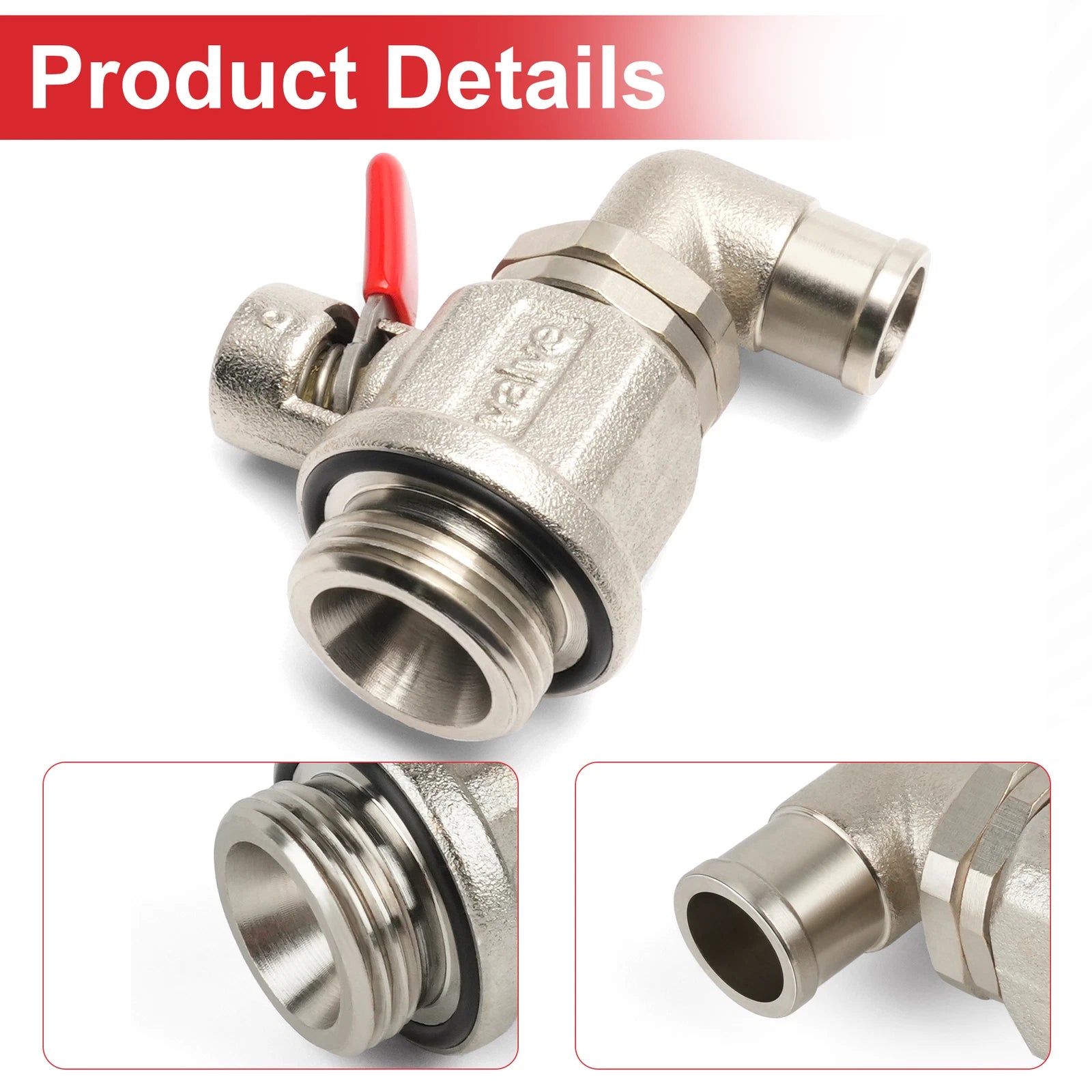 Oil Drain Valve with Removable L-Shape Hose End Combo for