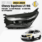 LED Non-Projector Headlight for Chevy Equinox LT RS (2022–2024) W/LED DRL Left
