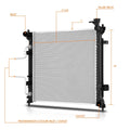 Aluminum Core Radiator DPI-13506 for Hyundai Sonata 2.0T/2.0 Hybrid (2015–2019)