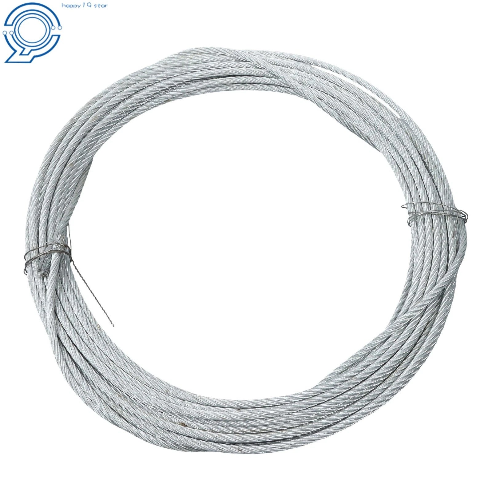 Galvanized Steel Cable 3/16 in x 50 FT 7X19 Strands 4200lbs Strength
