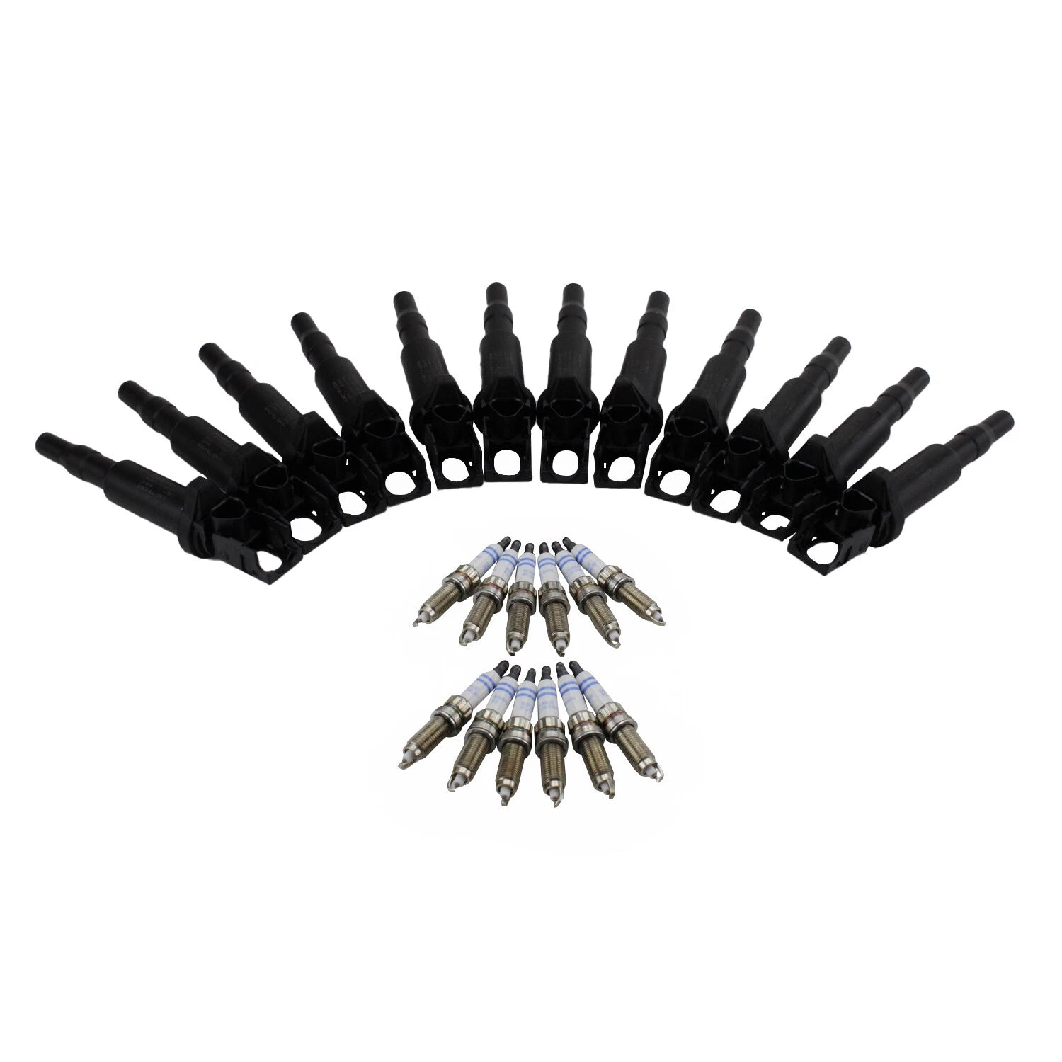 Set of 12 Ignition Coils & Spark Plugs for BMW 760Li (F02, 2004–2015)
