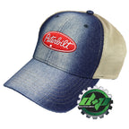 Peterbilt Hat Denim Tan Mesh Back Cap PB Logo