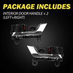 Set of 4 Black Interior Door Handles for Toyota Highlander (2008–2013)