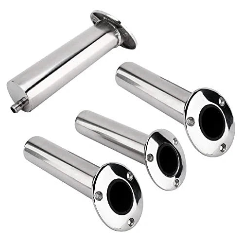4PC Heavy Duty Stainless Steel Flush Mount Fishing Rod Holders