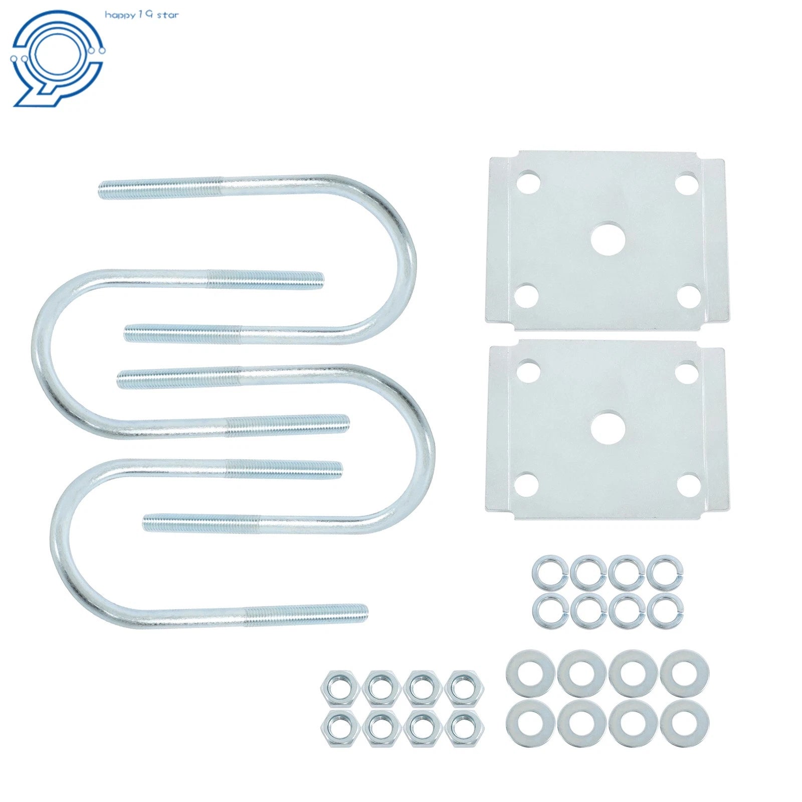 U-Bolt Kit for Trailer Axle (3" x 7-1/2" Diameter)