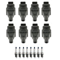 Set of 8 Ignition Coils & Spark Plugs for Mercedes W140 R129 V8 (1992–1999)