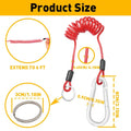 Trailer Breakaway Cable 4' & Safety Coiled Cable 6' for RV Emergency