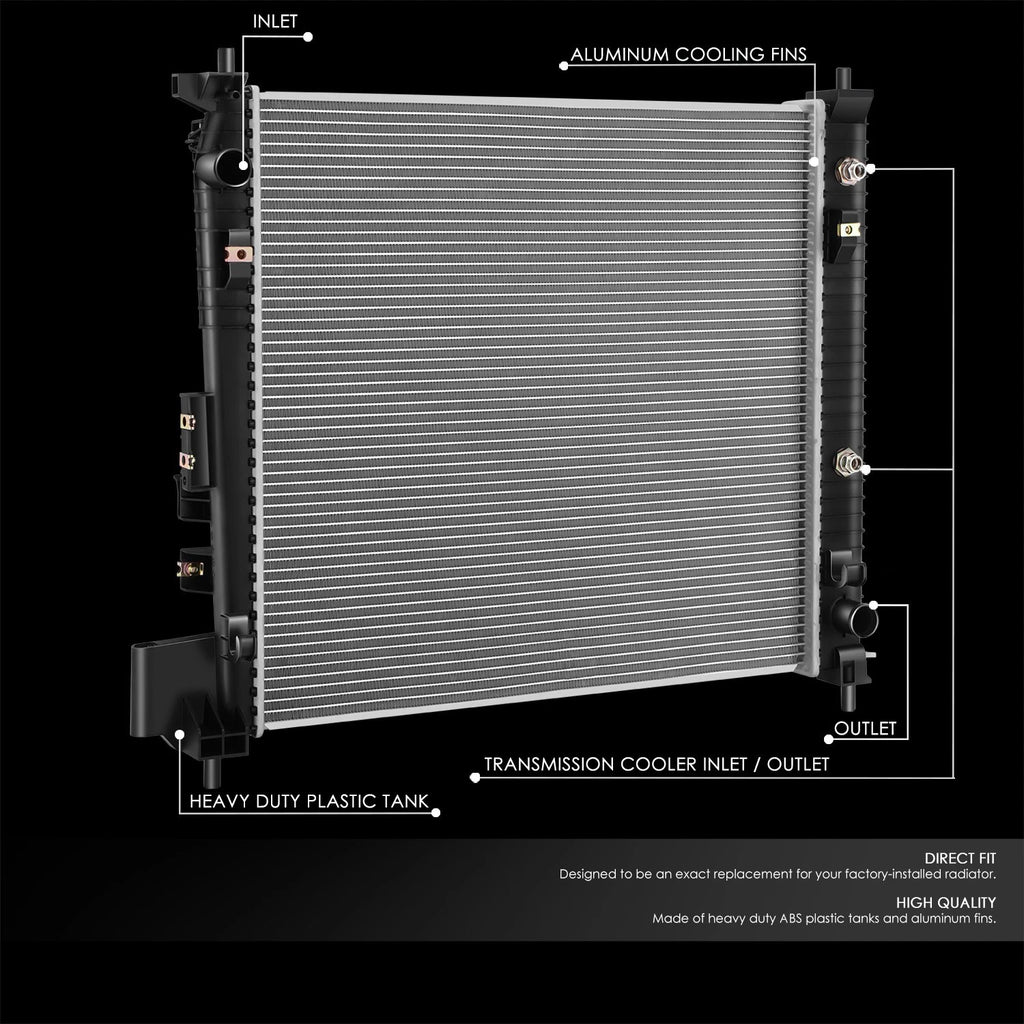 OE Aluminum Core Radiator for Cadillac XT5 XT6 2.5L 3.6L (2017–2021) DPI 13613