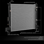 OE Aluminum Core Radiator for Cadillac XT5 XT6 2.5L 3.6L (2017–2021) DPI 13613