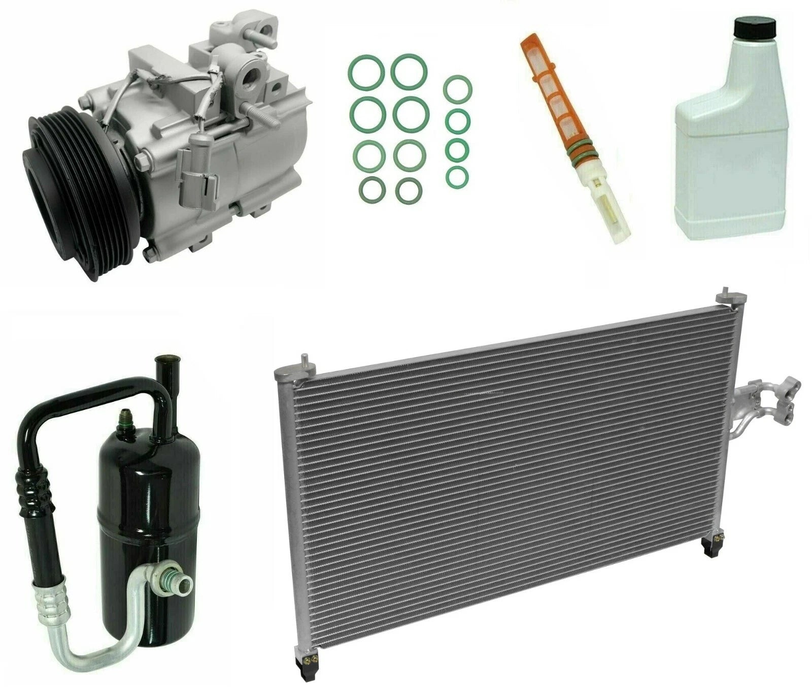 AC Compressor Kit with Condenser Replacement for Mitsubishi L200 (2010–2018)