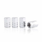Wheel Tire Valve Stem Caps for Universal Fit Car Bike (4-Pack, Silver)