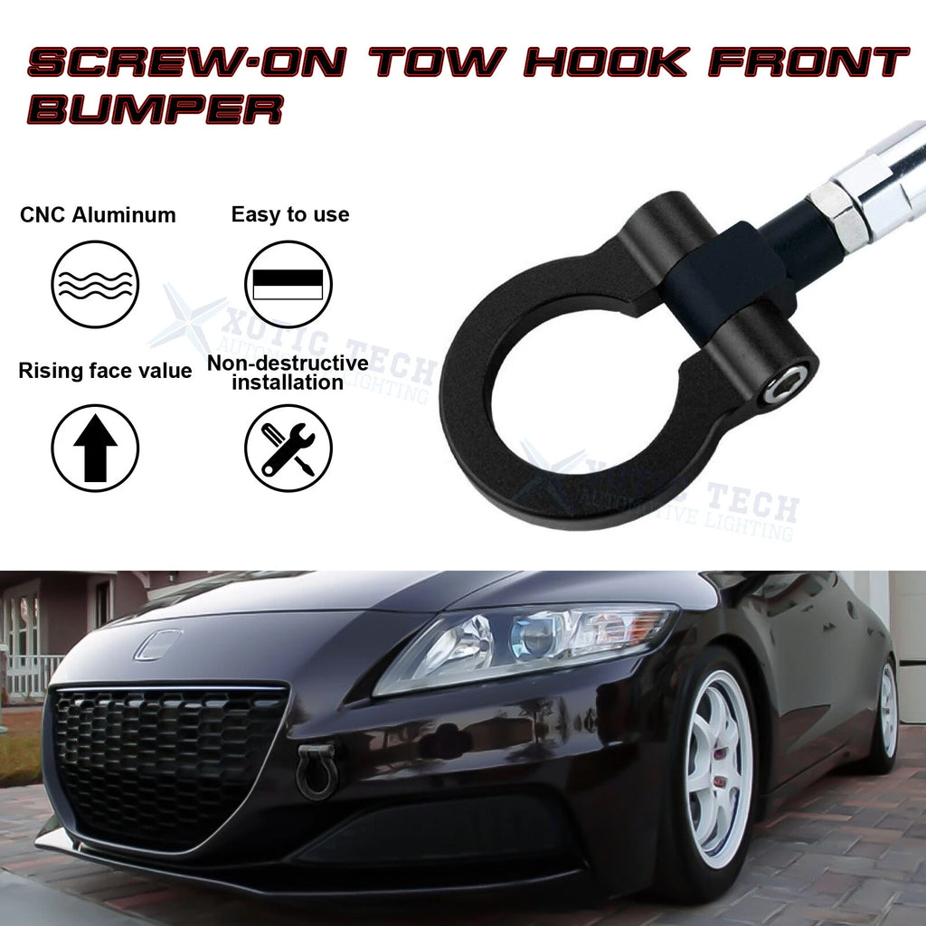 JDM Front Bumper Tow Hook Set for Honda Fit Insight CR-Z (2015-2017)