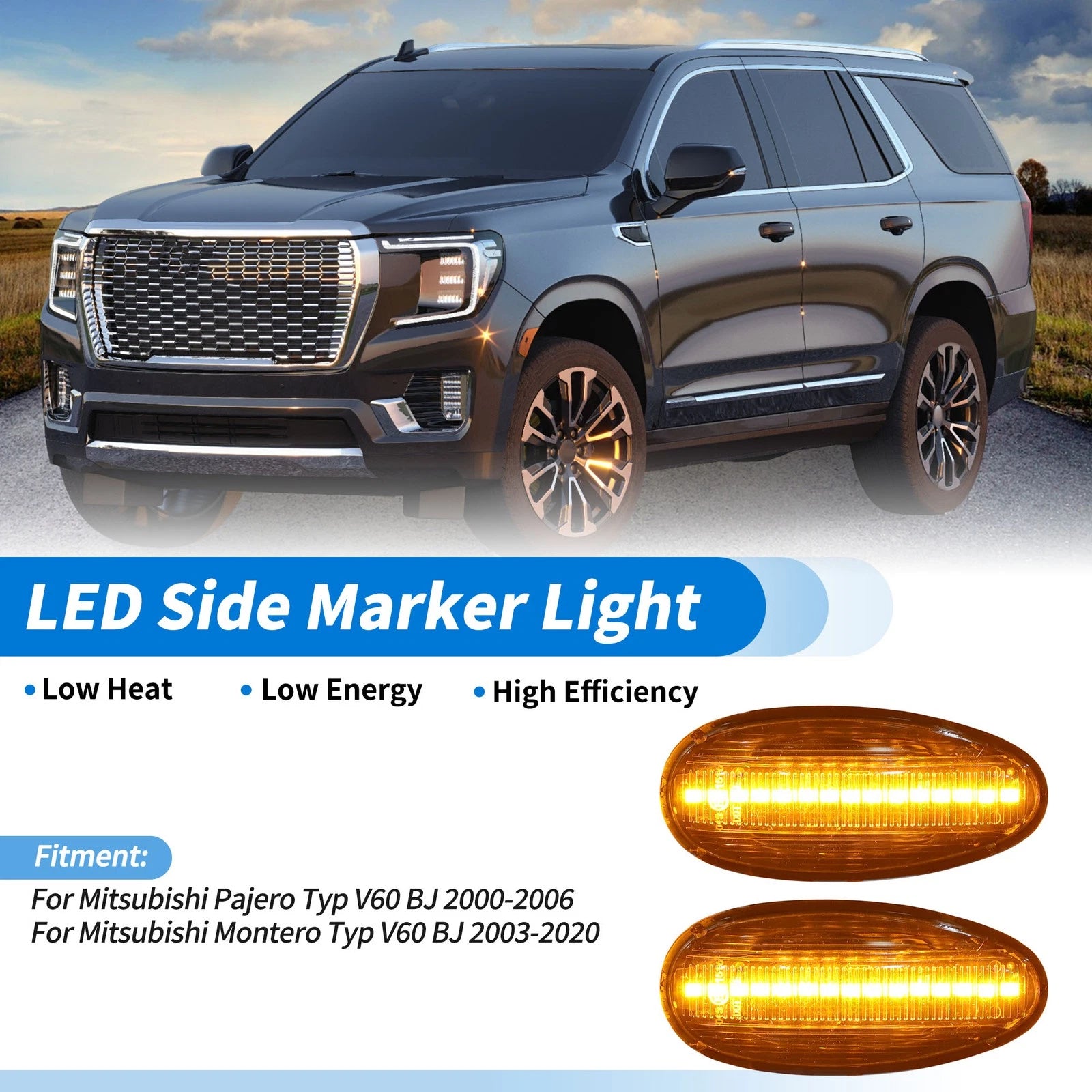 LED Side Fender Marker Light for Mitsubishi Pajero V60 (2000–2006)