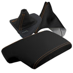 Console Automatic & Brake Boot PVC Leather for BMW E90 (2005–2013) Orange Stitch