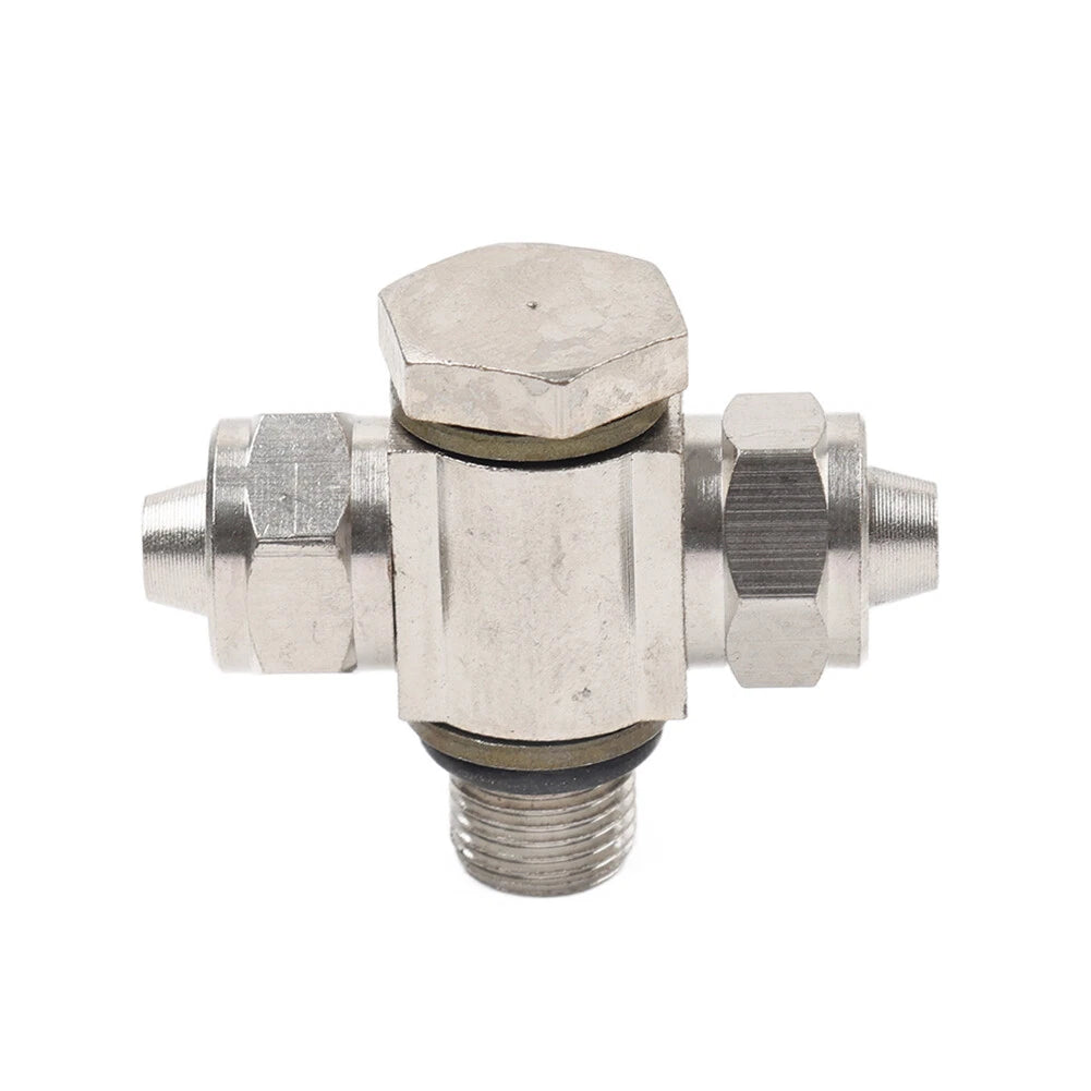 1PC 1/8 Thread Air Valve Three-way Metal Connector for Tire Changer Machine