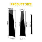 Set of 6 Door Trim Window Decals for Honda Accord (2008–2012) Black Pillar Posts