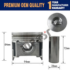 Set of 4 Pistons with Rings for Kubota Bobcat S650 T630 T650 S630 (1G774-2112, V3307)