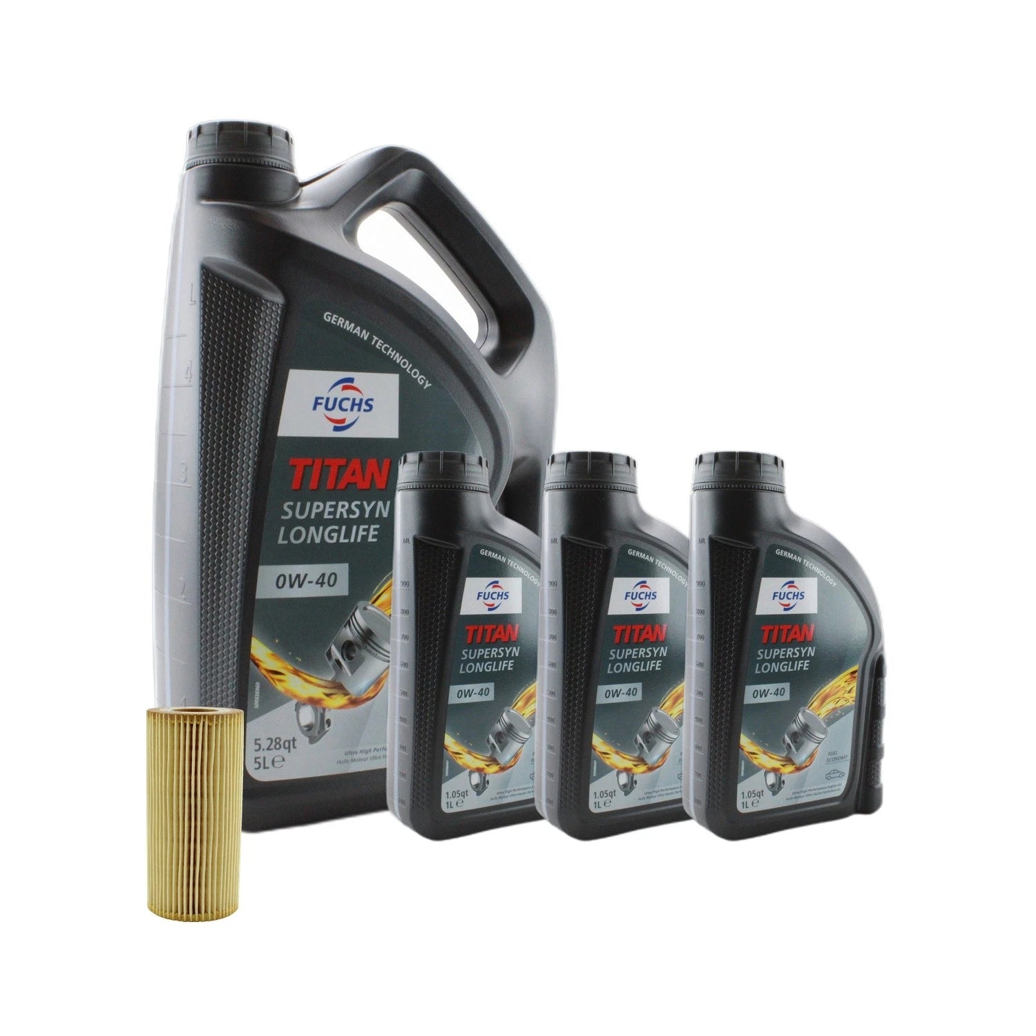 Engine Oil Change Kit for Benz R230 SL600 (2002–2011) - 8L Fuchs TITAN SuperSyn LL 0W-40