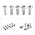 Set of 5 Steel Hex Socket Disc Brake Rotor Screws M8x25mm for