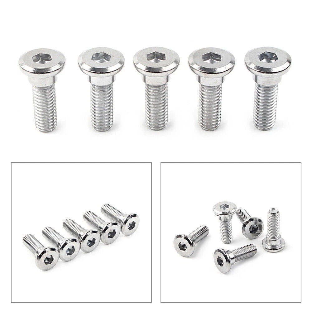 Set of 5 Steel Hex Socket Disc Brake Rotor Screws M8x25mm for