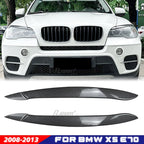 Carbon Style Add-On Headlight Eye Lid Eyebrow Trim Cover for BMW X5 (2008–2013)