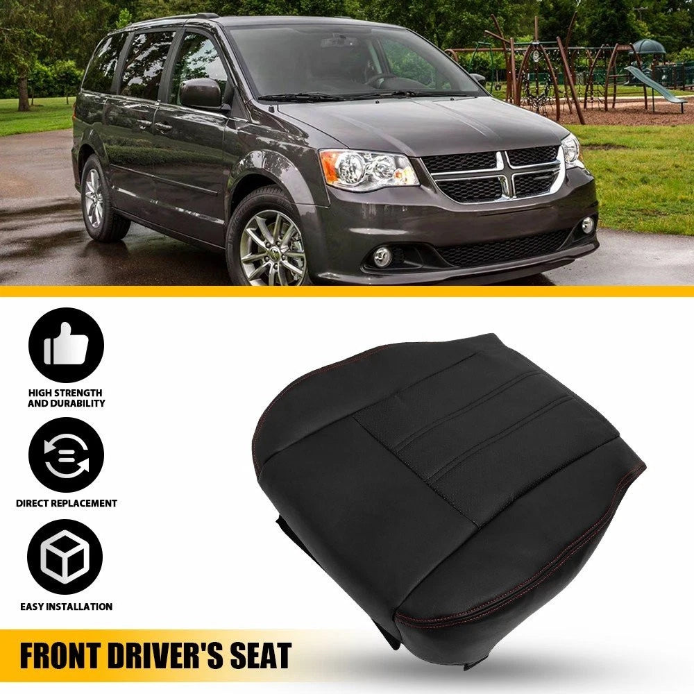 Leather Seat Cover for Dodge Grand Caravan (2008–2020) Red Seam EXV