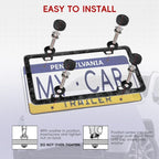 1 Pair Forged Carbon Fiber License Plate Frame Cover for Universal Fit