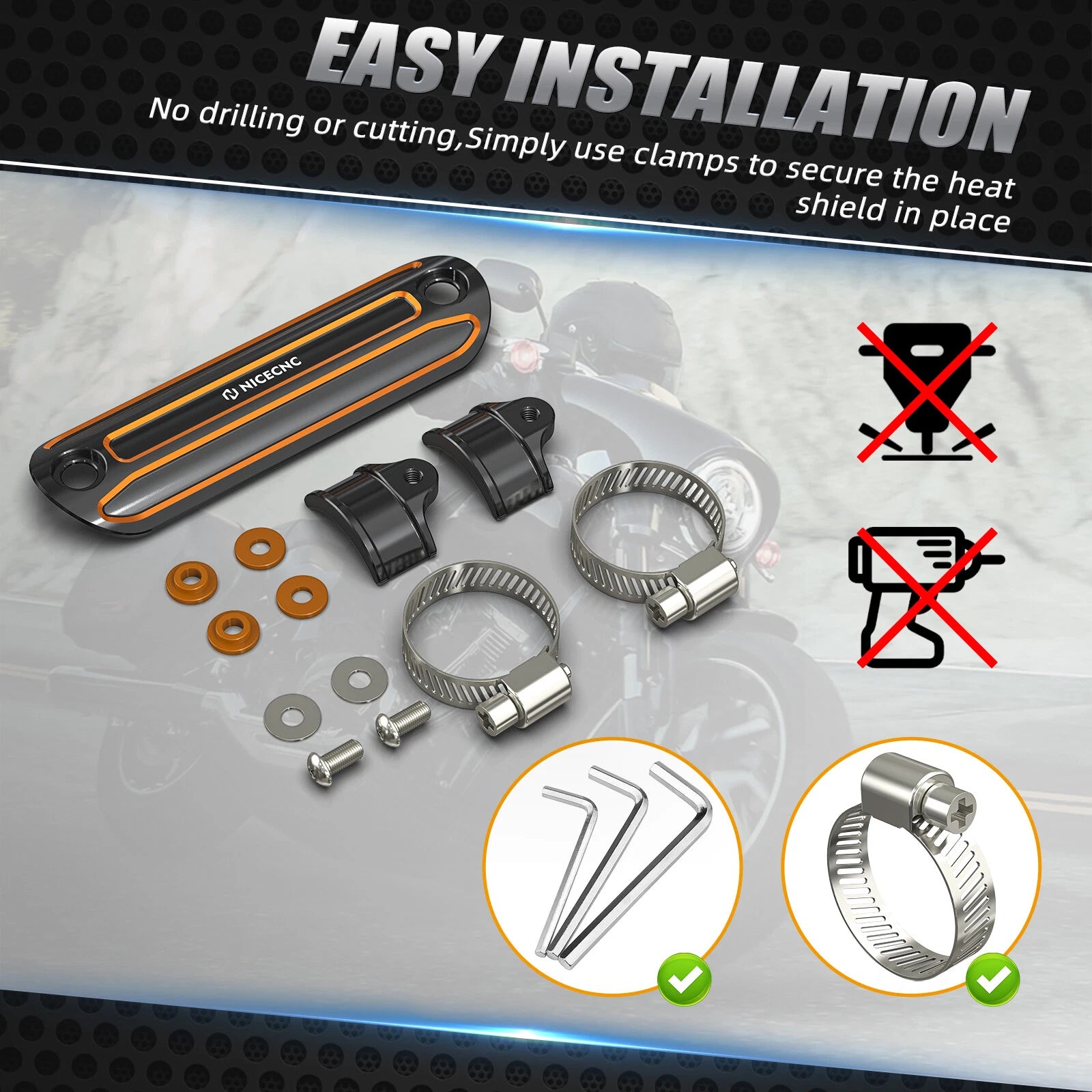 Muffler Pipe Heat Shield Guard for Harley Street Glide Special (2014–2023)