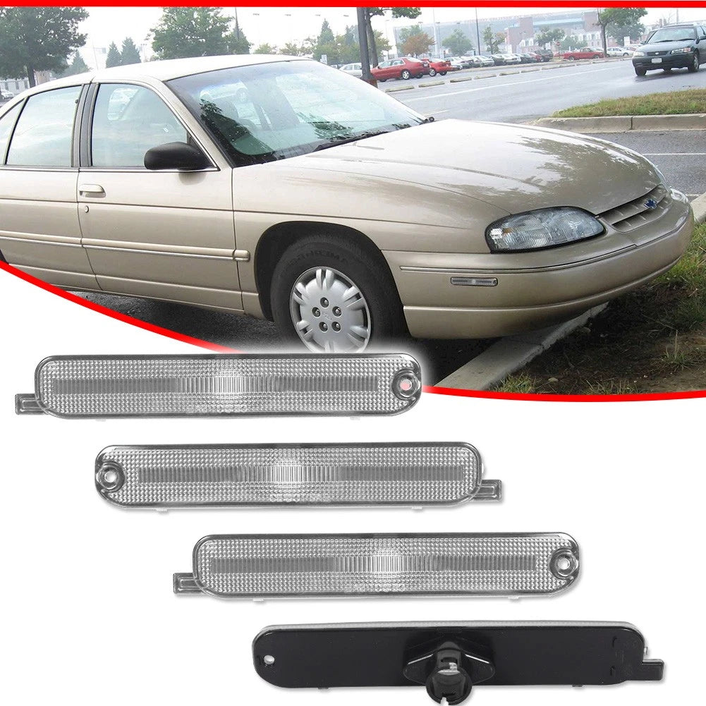 Set of 4 Clear Side Marker Light Covers for Chevy Lumina & Monte Carlo