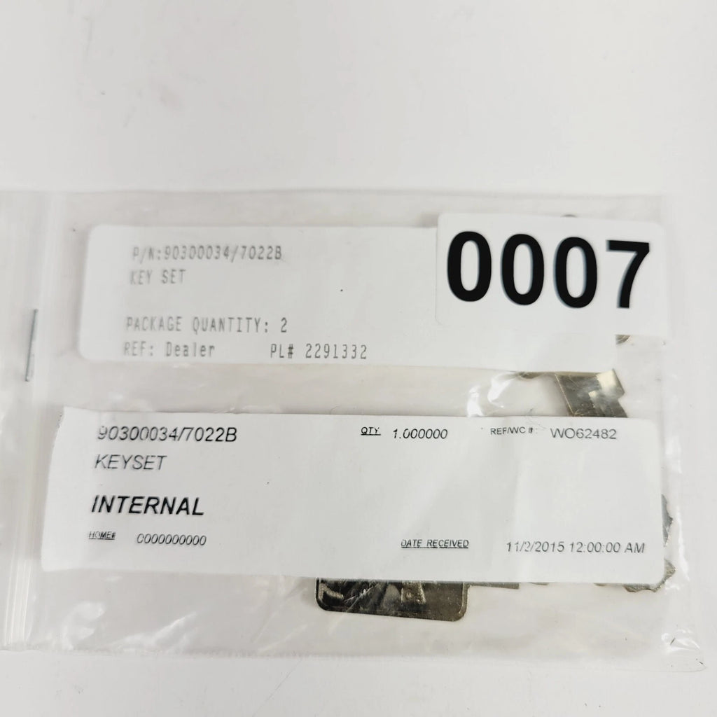 Key Set for Harley Davidson (OEM Code 7022B, 90300034)
