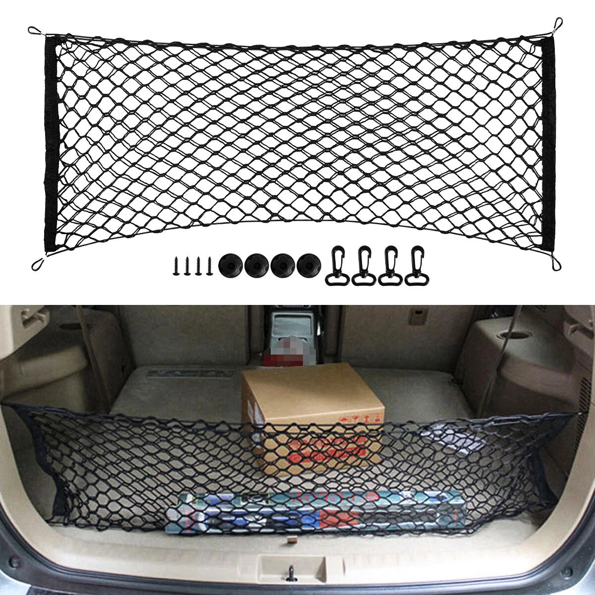 Trunk Cargo Net Storage Organizer for Universal Car