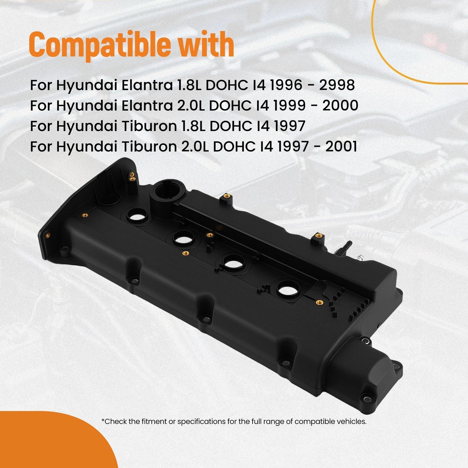 Valve Cover with Gasket for Hyundai Elantra (1996–2000)